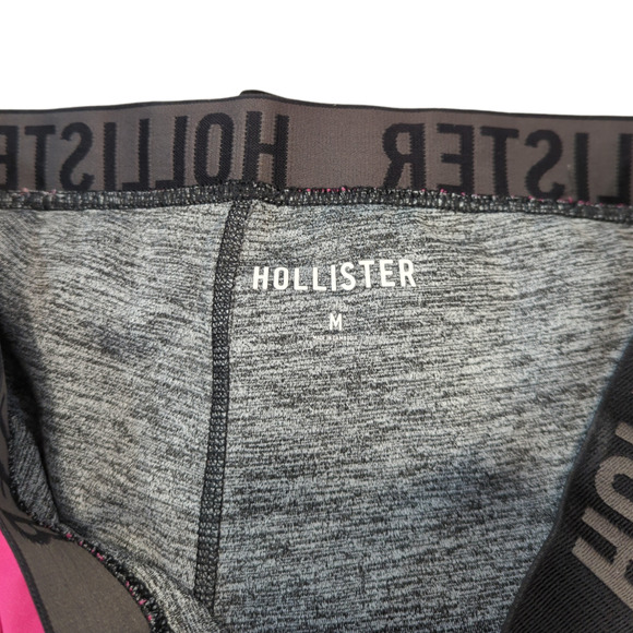 HOLLISTER Hot Pink Black Active Workout Shorts Medium - Picture 8 of 8